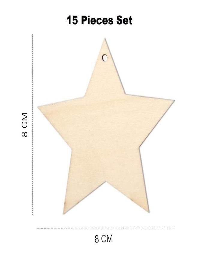 CozyCrest زينة عيد الميلاد من كوزي كريست، قطع من خشب MDF وشرائح خشبية، قطع غير مكتملة لتعليق شجرة عيد الميلاد، عناصر زينة يدوية الصنع، مثالية لأعمال عيد الميلاد والهدايا (التصميم 5) - Image 2